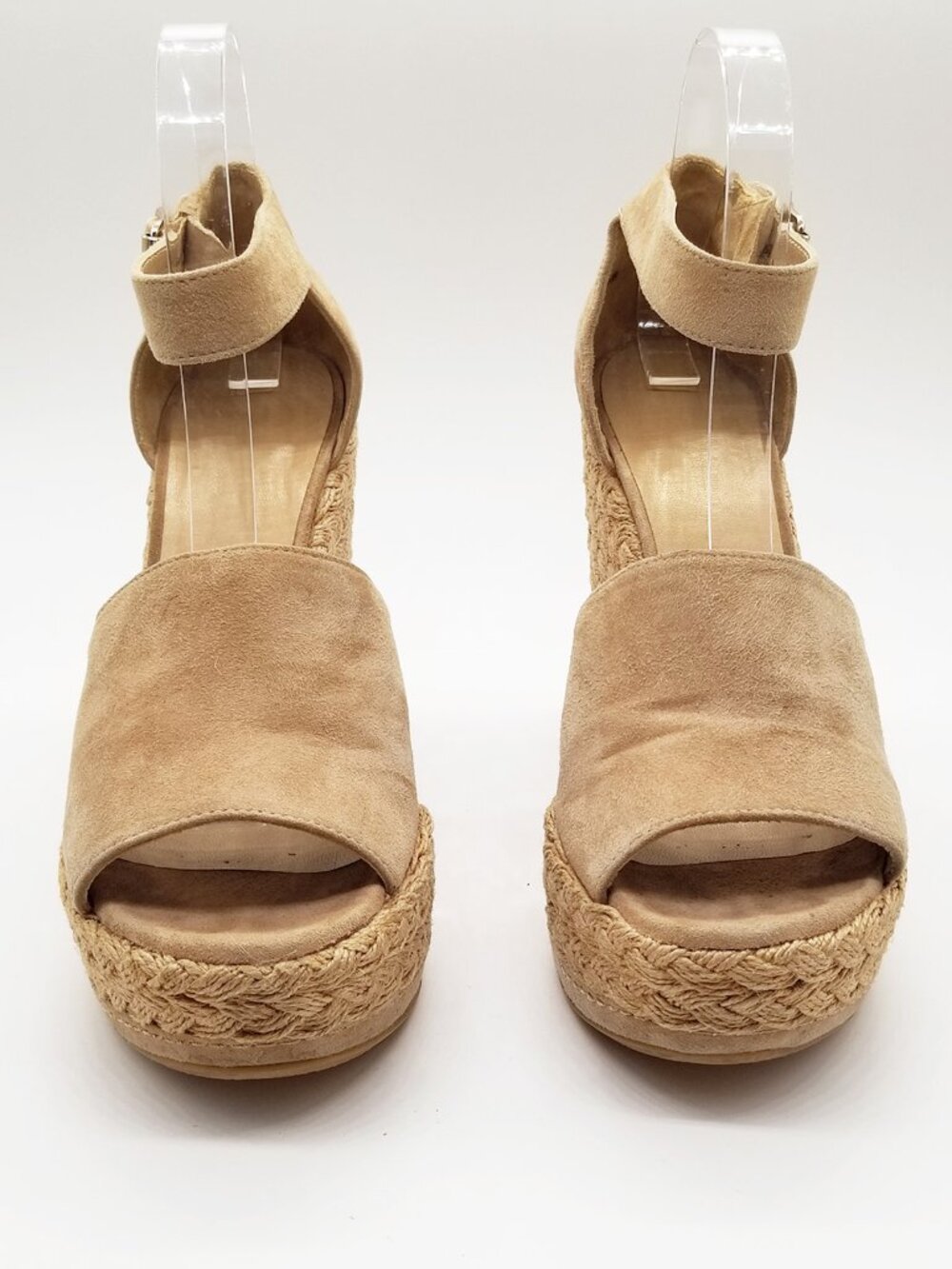 Stuart Weitzman Sohojute Wedge Sandal Espadrille Mojave Suede Tan Size 9M $455 - Picture 3 of 16